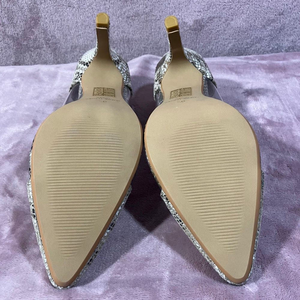 Snakeskin Print Heels “Gabbie” Clear Sides - Picture 6 of 12